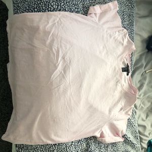 Baby pink medium rolled tee